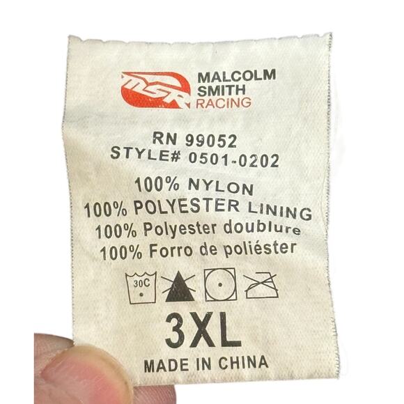 Vintage Malcolm Smith Jacket Men 3X Black Nylon Retro MSR Racing Sport Drive - Picture 6 of 8